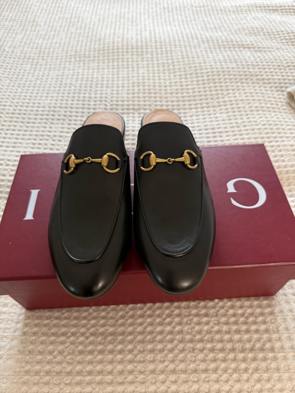 Gucci Black Leather Horsebit Backless Loafers - Picture 4 of 8